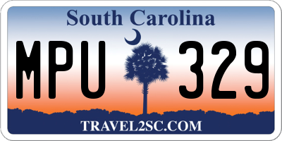 SC license plate MPU329
