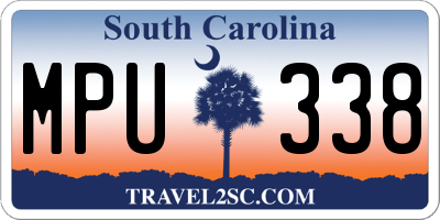 SC license plate MPU338