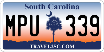 SC license plate MPU339