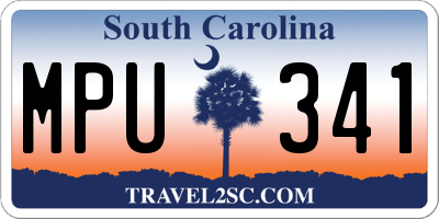 SC license plate MPU341