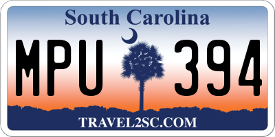 SC license plate MPU394