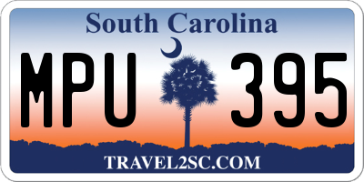 SC license plate MPU395