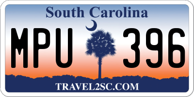 SC license plate MPU396