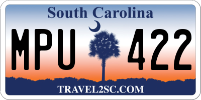 SC license plate MPU422