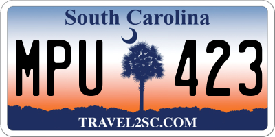 SC license plate MPU423