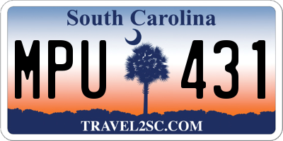 SC license plate MPU431