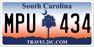 SC license plate MPU434