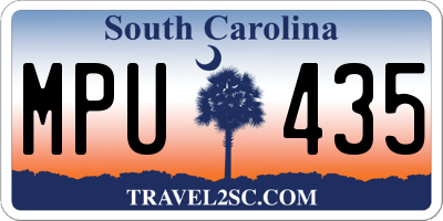 SC license plate MPU435