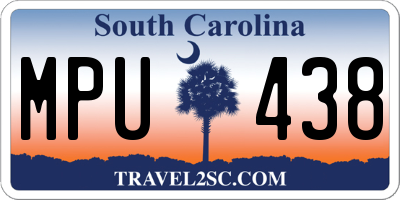 SC license plate MPU438