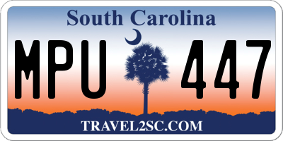 SC license plate MPU447