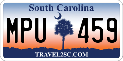 SC license plate MPU459
