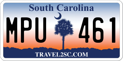 SC license plate MPU461