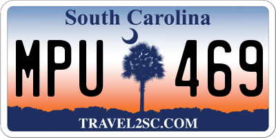 SC license plate MPU469