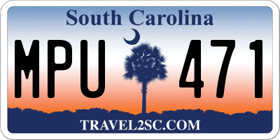 SC license plate MPU471