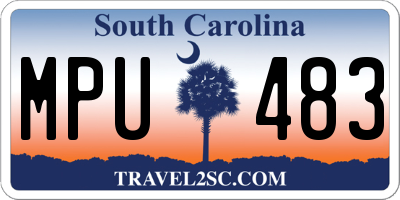 SC license plate MPU483