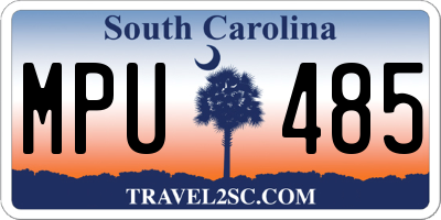 SC license plate MPU485