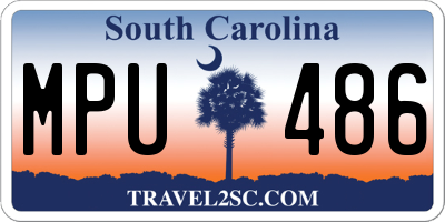 SC license plate MPU486