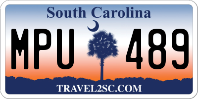 SC license plate MPU489