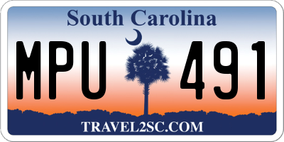 SC license plate MPU491