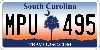 SC license plate MPU495