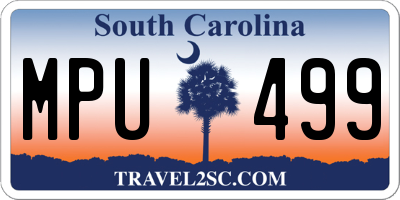 SC license plate MPU499