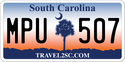 SC license plate MPU507