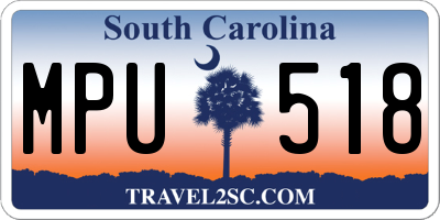 SC license plate MPU518