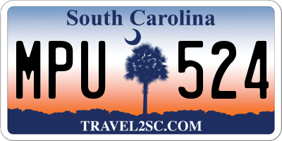 SC license plate MPU524