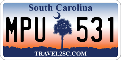 SC license plate MPU531