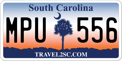 SC license plate MPU556