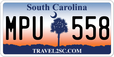 SC license plate MPU558