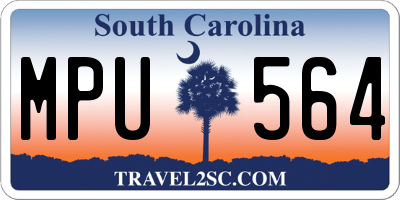 SC license plate MPU564