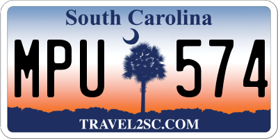 SC license plate MPU574