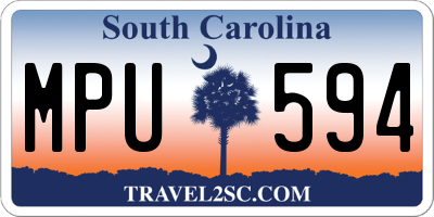 SC license plate MPU594