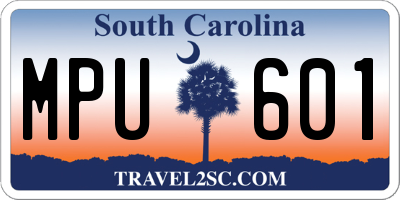 SC license plate MPU601