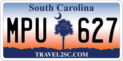 SC license plate MPU627