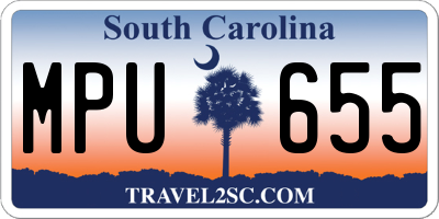 SC license plate MPU655