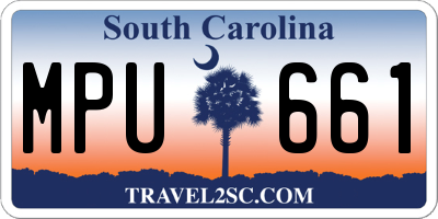 SC license plate MPU661