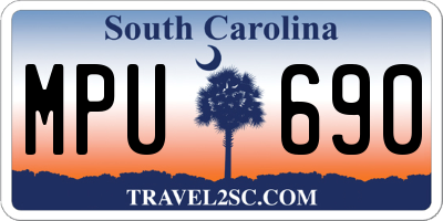 SC license plate MPU690