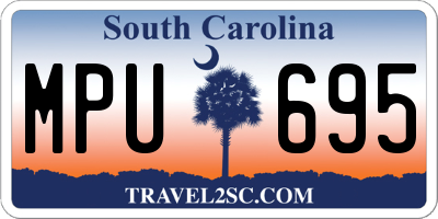 SC license plate MPU695