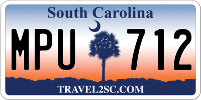 SC license plate MPU712