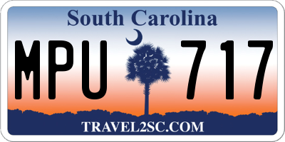 SC license plate MPU717