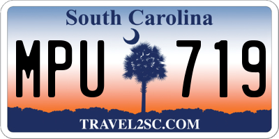 SC license plate MPU719