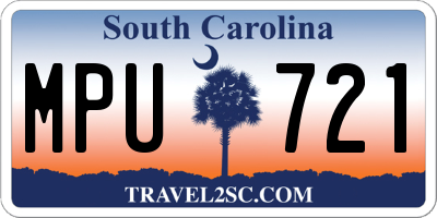 SC license plate MPU721