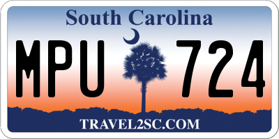 SC license plate MPU724