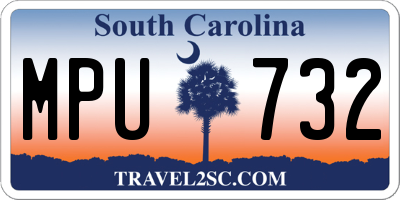 SC license plate MPU732
