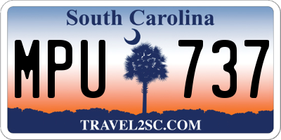 SC license plate MPU737