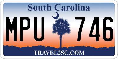 SC license plate MPU746