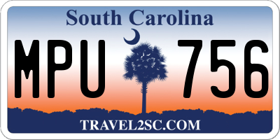 SC license plate MPU756