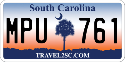 SC license plate MPU761
